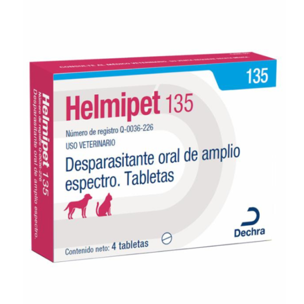 Dechra Helmipet 135 mg 4 Tabletas