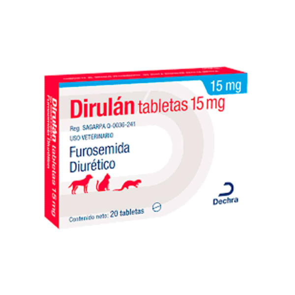 Dechra Dirulan 15mg 20 Tabletas