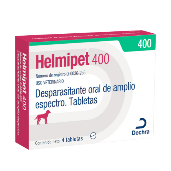 Dechra Helmipet 400 mg 4 Tabletas