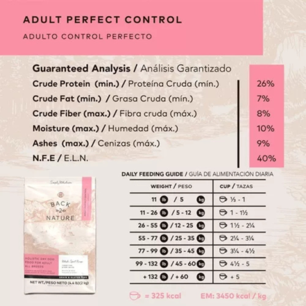 GrandPet Back 2 Nature Adulto Control Perfecto Pack de 2 Bolsas de 2 kg - Imagen 3