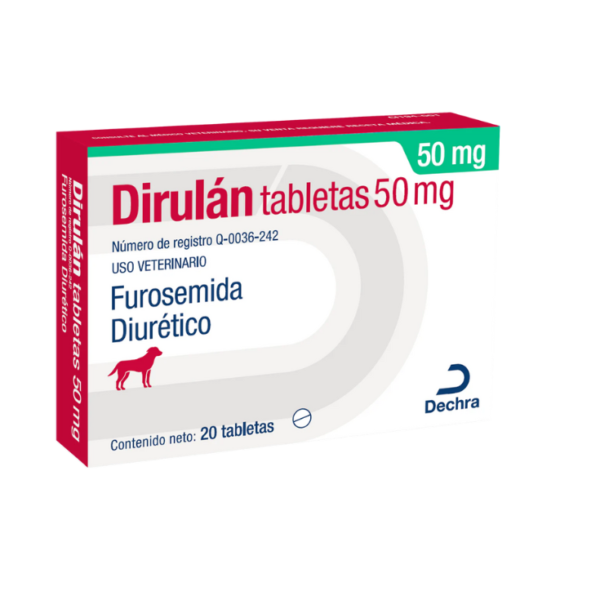 Dechra Dirulan 50mg 20 Tabletas