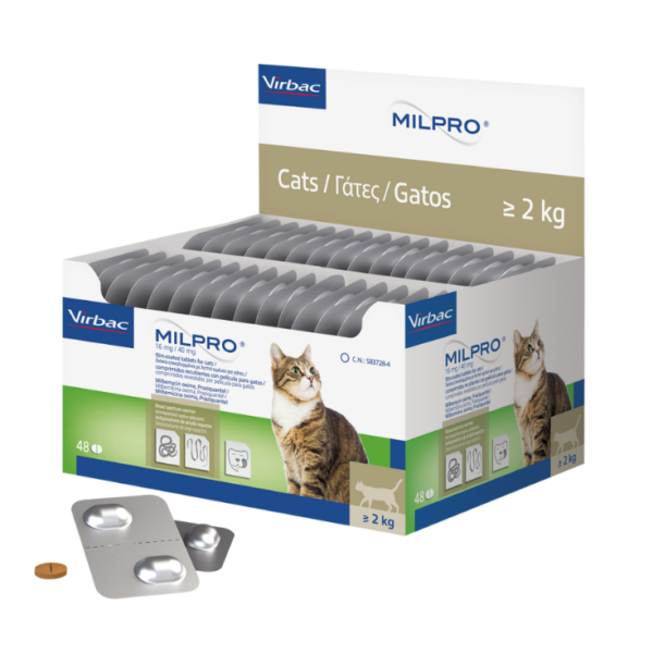 Virbac Milpro Cat 16mg/40mg - Imagen 2
