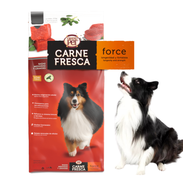 GrandPet Carne Fresca Force Razas Medianas y Grandes 20 kg