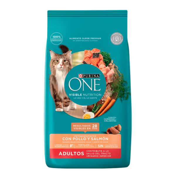 Purina One Gato Adulto Pollo y Salmón 7 kg - Imagen 2
