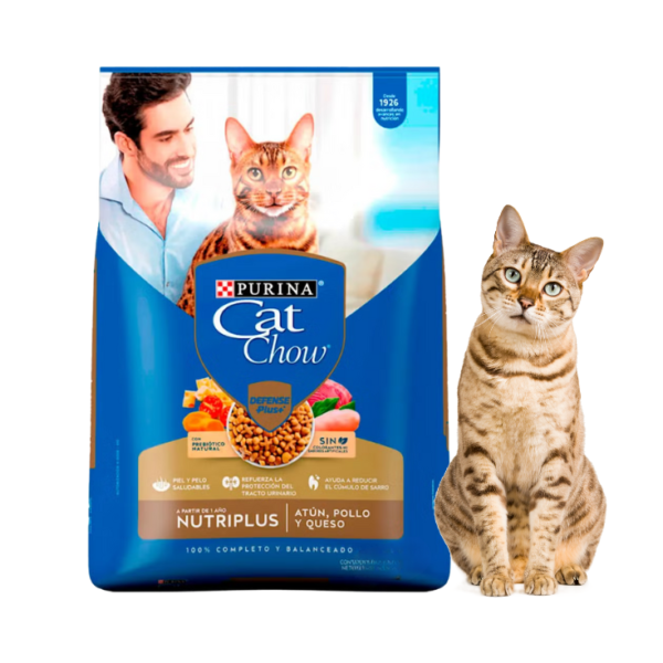 Purina Cat Chow Nutriplus Atún, Pollo y Queso 9kg