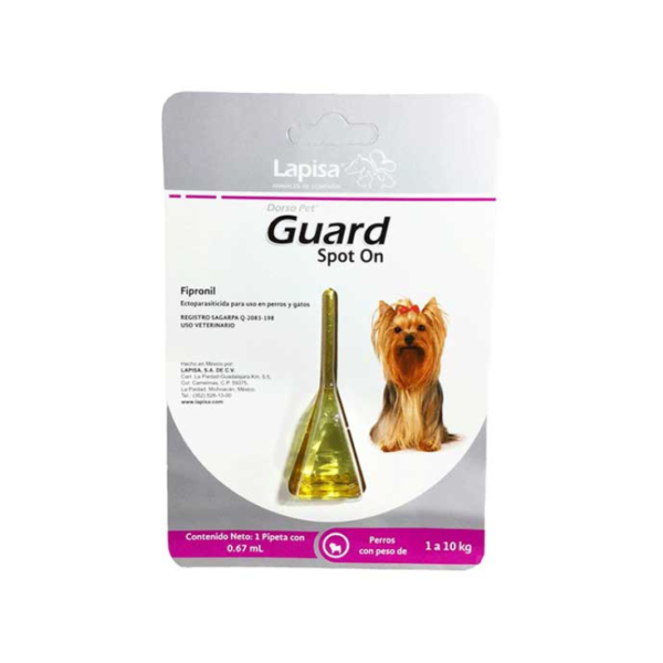 Lapisa Dorso Pet Guard Spot On 0.67 mL Perro Chico