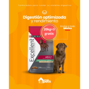Purina Excellent Adulto Razas Medianas y Grandes 20 kg +3kg Gratis