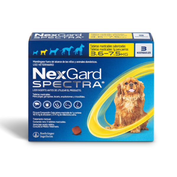 Nexgard Spectra Small 3.5>7.5kg 3 Masticables