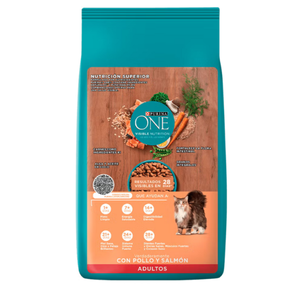 Purina One Gato Adulto Pollo y Salmón 7 kg - Imagen 4