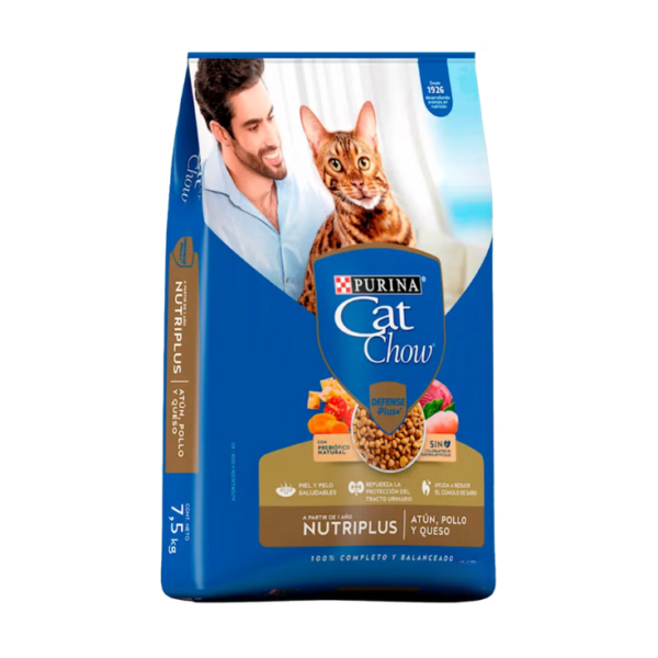 Purina Cat Chow Nutriplus Atún, Pollo y Queso 9kg - Imagen 2
