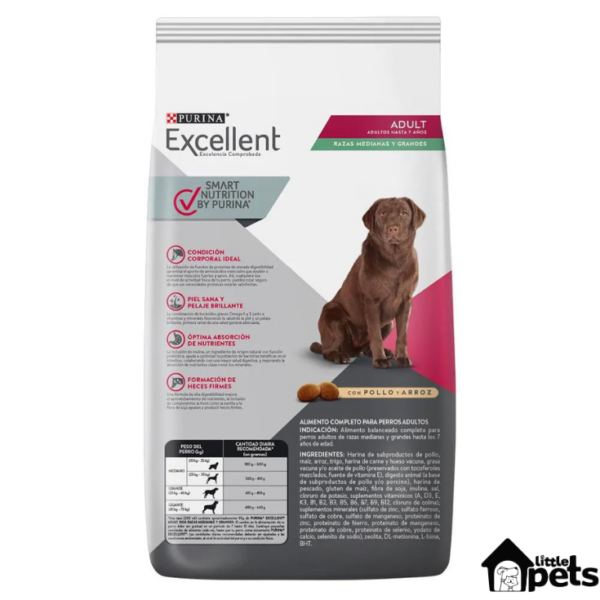 Purina Excellent Adulto Razas Medianas y Grandes 20 kg - Imagen 2