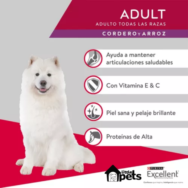 Purina Excellent Adulto Cordero Todas Las Razas 20 kg - Imagen 2