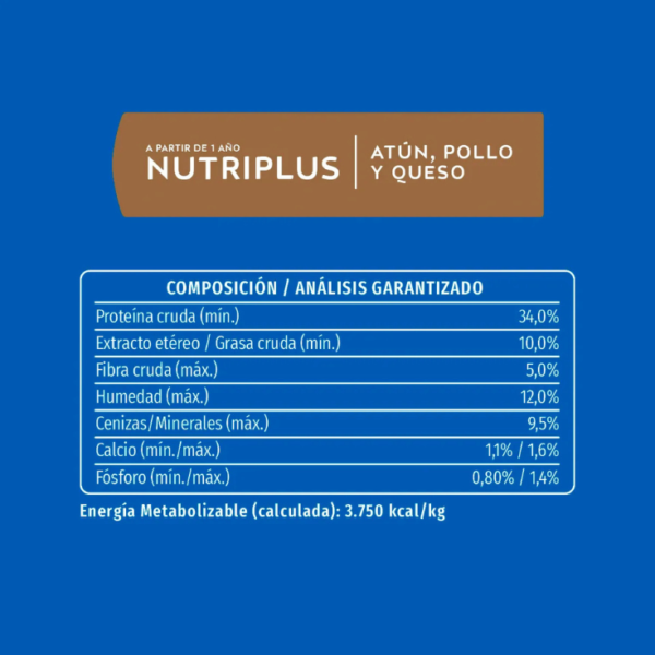 Purina Cat Chow Nutriplus Atún, Pollo y Queso 9kg - Imagen 5