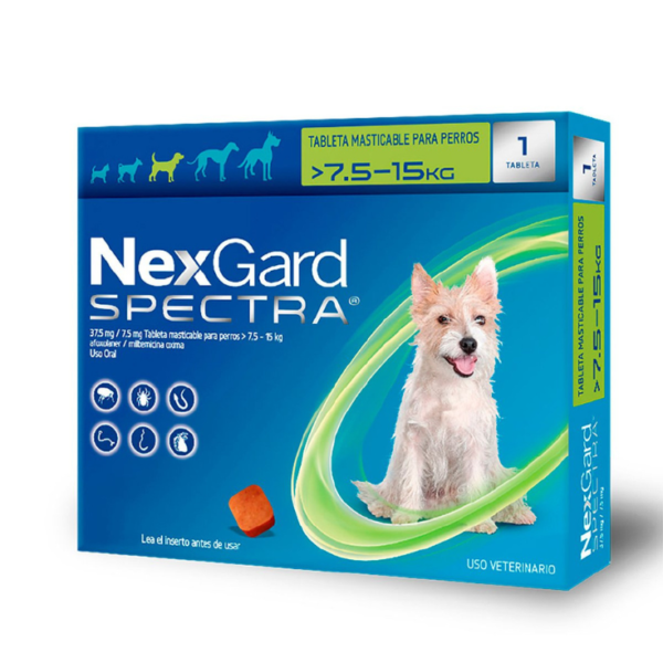 Nexgard Spectra Medium 7.5>15kg 1 Masticable