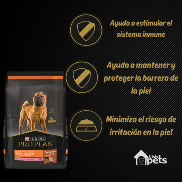 Pro Plan Optiderma Sensitive Skin Razas Medianas y Grandes 13 kg - Imagen 3