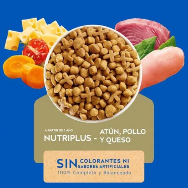 Purina Cat Chow Nutriplus Atún, Pollo y Queso 9kg - Imagen 4