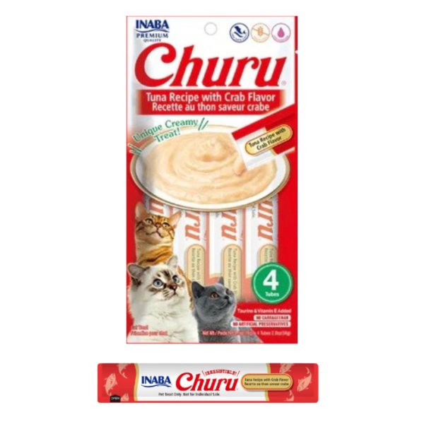 Inaba Churu Receta Atún y Cangrejo Caja de 192 Piezas - Imagen 4