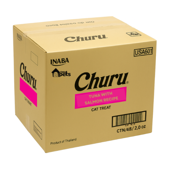 Inaba Churu Receta Atún y Salmón Caja de 192 Piezas