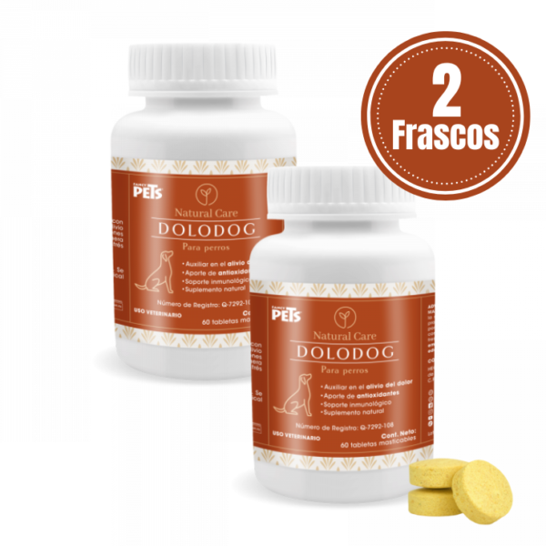 Medical Solutions Dolodog P/Perros Pack de 2 Frascos de 60 Tabletas