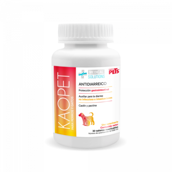 Medical Solutions Kaopet Antidiarreico P/Perros Y Gatos 30 Tabletas - Imagen 2