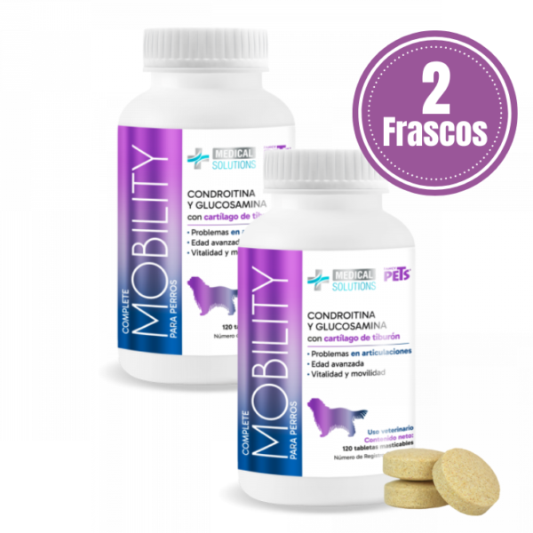 Medical Solutions Complete Mobility P/Perros Pack de 2 Frascos de 120 Tabletas