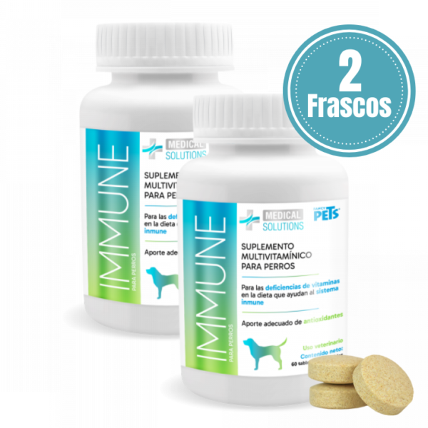 Medical Solutions Immune P/Perros Pack de 2 Frascos de 60 Tabletas