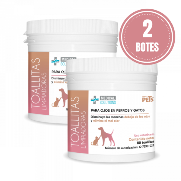 Medical Solutions Toallitas Limpiadoras Para Ojos Pack de 2 Botes de 80 Piezas