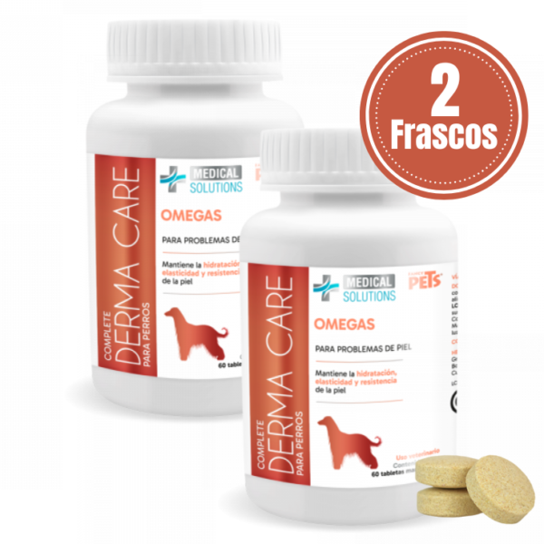 Medical Solutions Complete Derma Care P/Perros Pack de 2 Frascos de 60 Tabletas