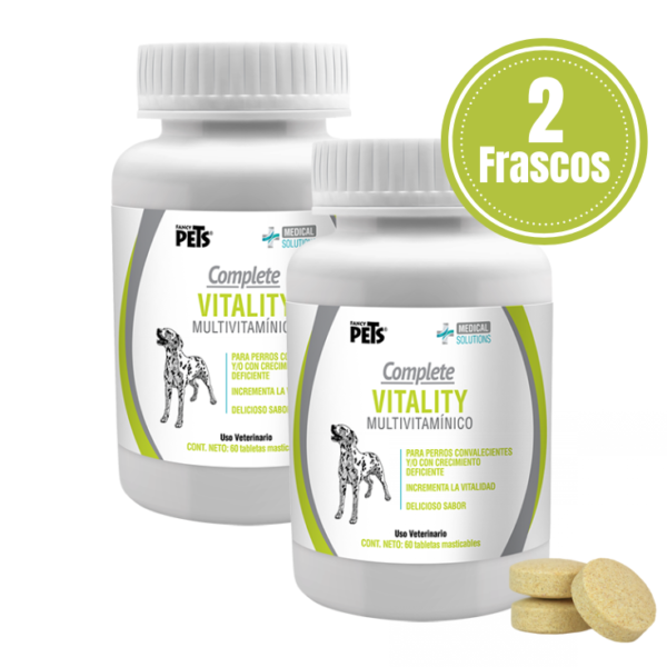Medical Solutions Complete Vitality P/Perros Pack de 2 Frascos de 60 Tabletas