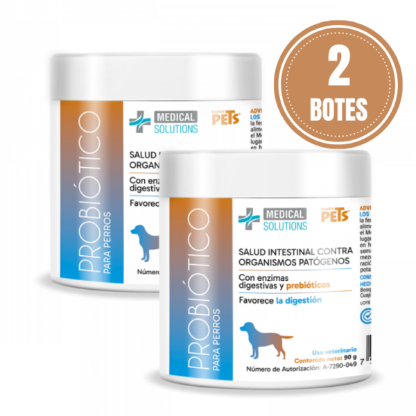 Medical Solutions Probióticos En Polvo P/Perros Pack de 2 Botes de 90 Gr