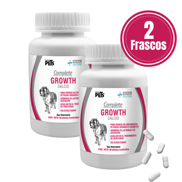Medical Solutions Complete Growth P/Perros Pack de 2 Frascos de  60 Tabletas