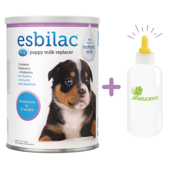 PetAg Esbilac Sustituto De Leche en Polvo Para Cachorros 340 Gr + Biberón