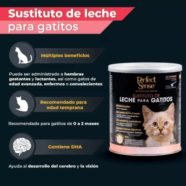 Perfect Sense Sustituto de Leche Para Gatitos 360 Gr - Imagen 4