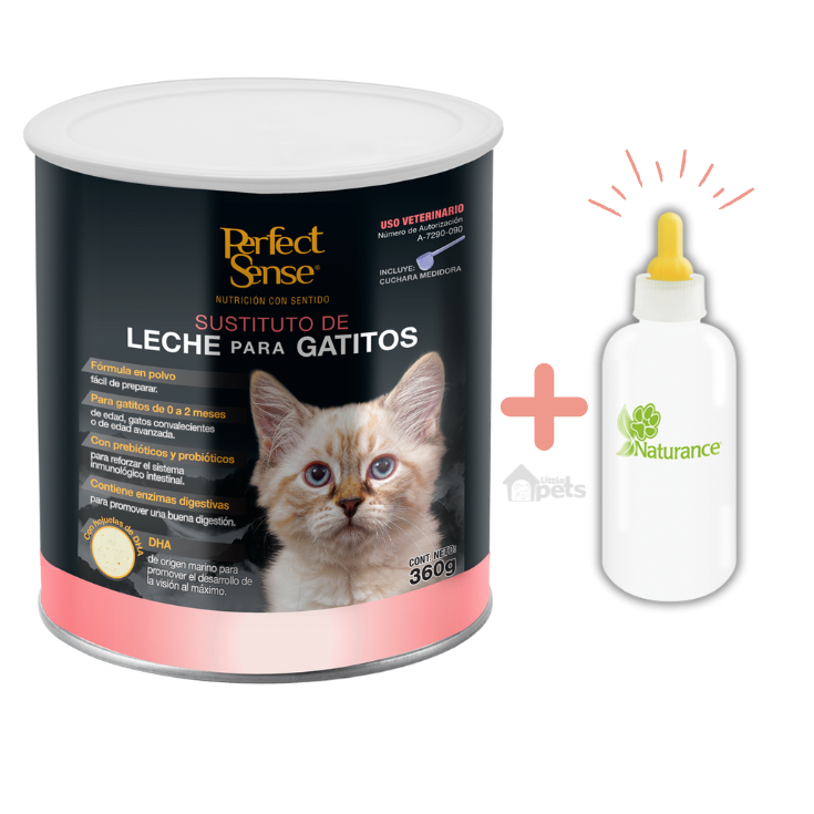 Perfect Sense Sustituto de Leche Para Gatitos 360 Gr + Biberón
