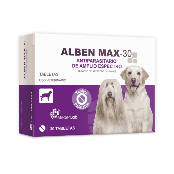 MederiLab Alben Max - 30 Antiparasitario 30 Tabletas