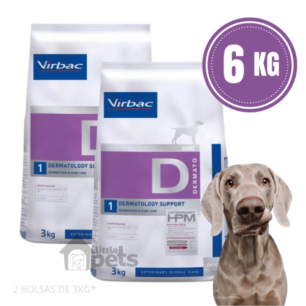 Hpm Virbac Dog Dermatology Support Pack de 2 Bolsas de 3 kg