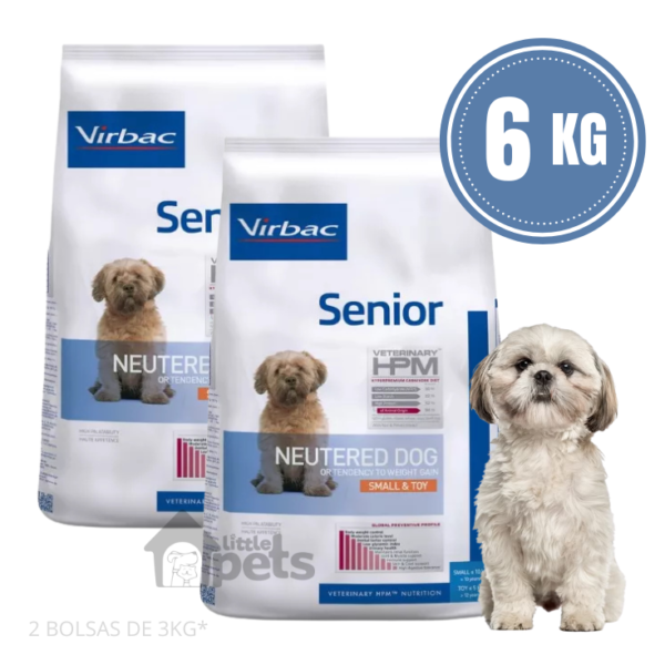 Alimento Virbac Senior Neutered Pack de 2 Bolsas de 3 kg