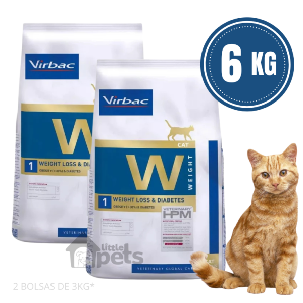 Hpm Virbac Cat Weight Loss & Diabetes Pack de 2 Bolsas de 3 kg