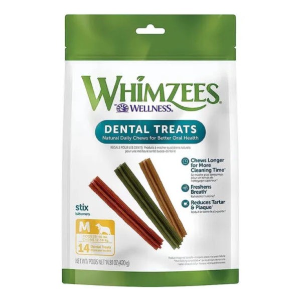 Whimzees Premios Palitos Tamaño M 14 Piezas