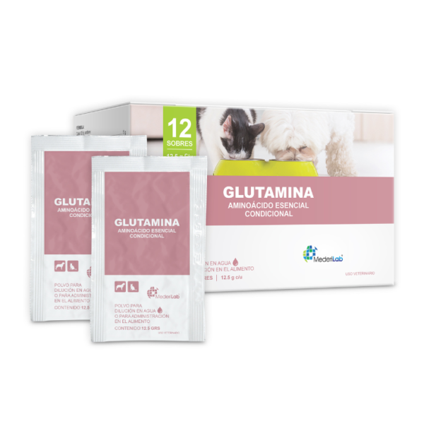 MederiLab Glutamina Aminoácido Caja con 12 Sobres de 12.5 g c/u