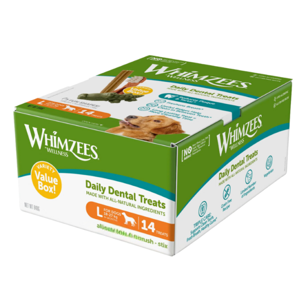 Whimzees Variety Value Box Tamaño L 14 Piezas - Imagen 2