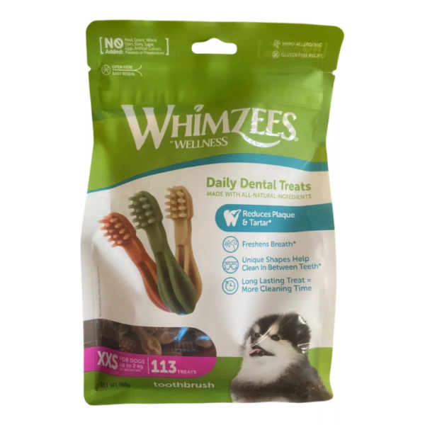 Whimzees Premios Cepillos de Dientes Tamaño XXS 113 Piezas