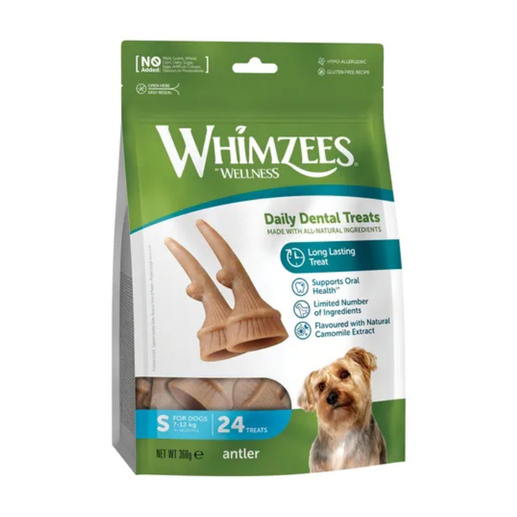 Whimzees Premios Cuerno Tamaño S 24 Piezas