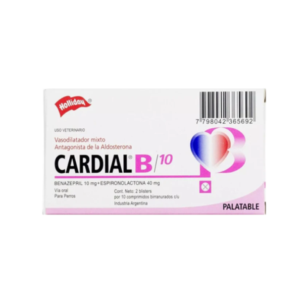 Holliday Cardial B 10 Mg 20 Comprimidos