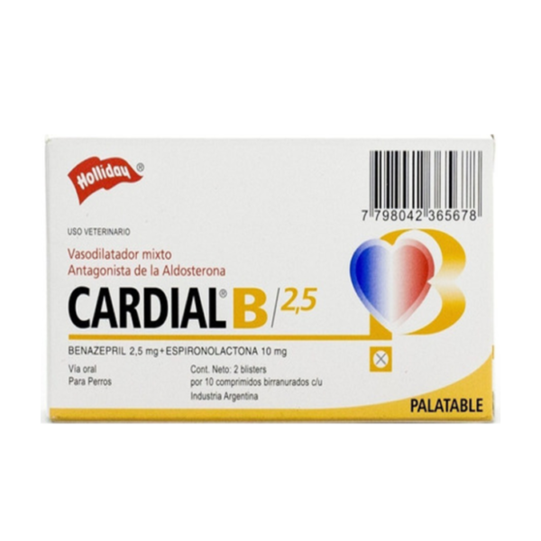Holliday Cardial B 2.5 mg 20 Comprimidos