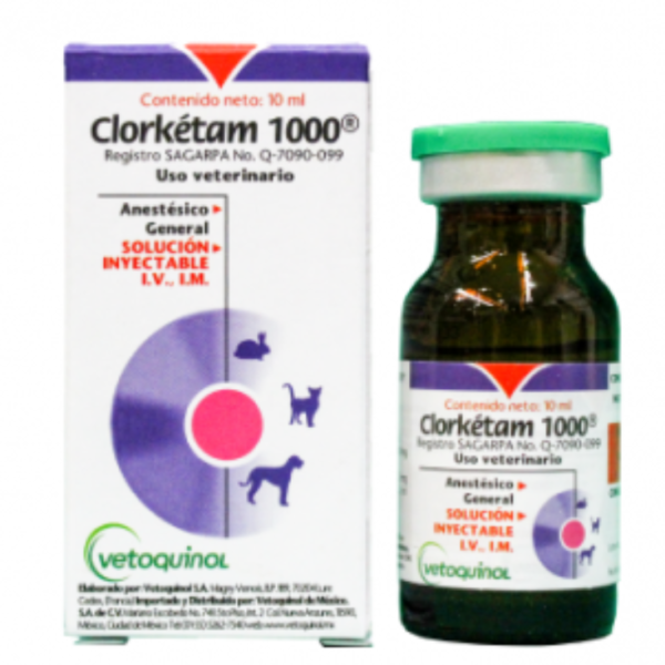 Vetoquinol Clorkétam 1000 Solución Inyectable 10 mL
