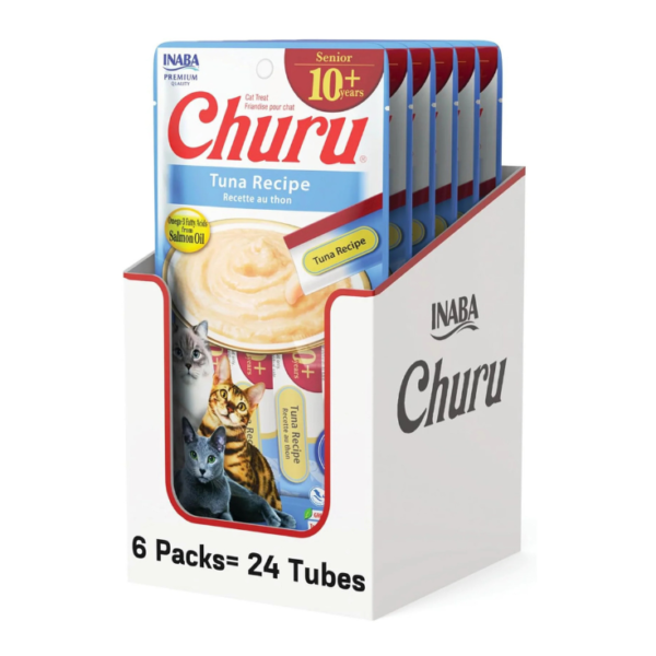 Inaba Churu Senior 10+ Years Receta Atún 6 Bolsas de 4 Piezas