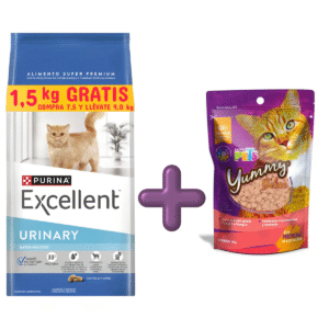 Purina Excellent Gato Adulto Urinary 7.5kg +1.5kg Gratis+Regalo