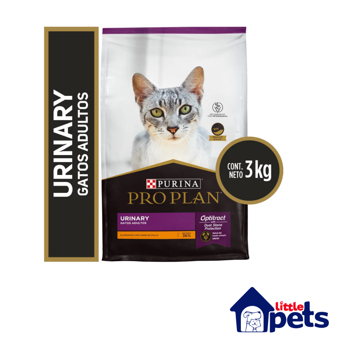 Purina Pro Plan Croquetas para Gato Adulto Urinary Pollo 3.0 Kg