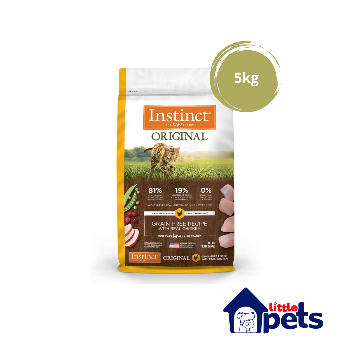 Instinct Original, Alimento para Gatos, Receta de Pollo 5kg